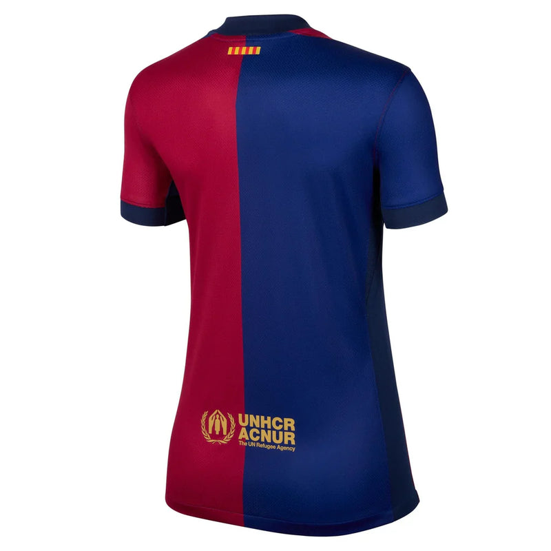 Camisa Barcelona Femenina Home 24/25 - Azul y Rojo