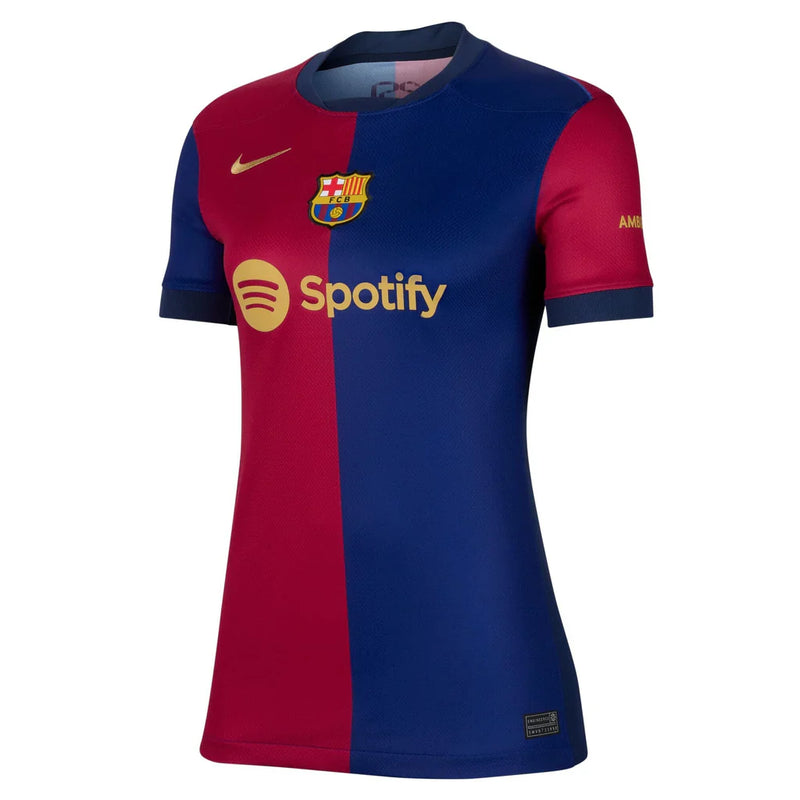 Camisa Barcelona Femenina Home 24/25 - Azul y Rojo