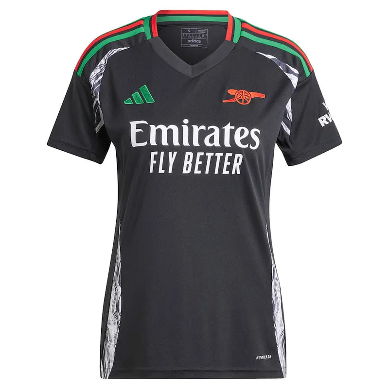 Camisa Arsenal Femenina Away 24/25 - Negra