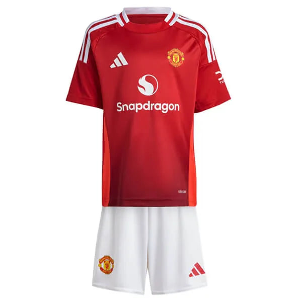 Conjunto Infantil Manchester United I 24/25 - Rojo e Blanco