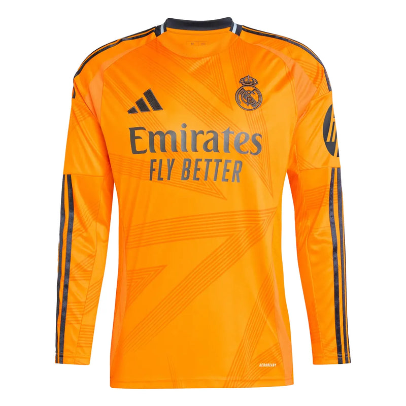 Camisa Real Madrid Away 24/25 Manga Larga - Naranja