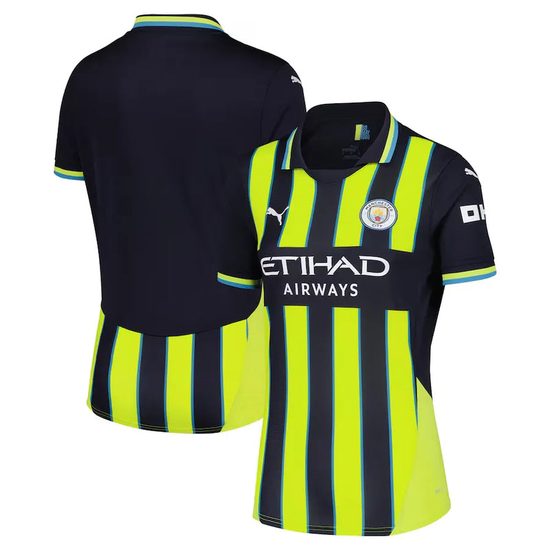 Camisa Manchester City Femenina Away 24/25 - Azul y Amarillo