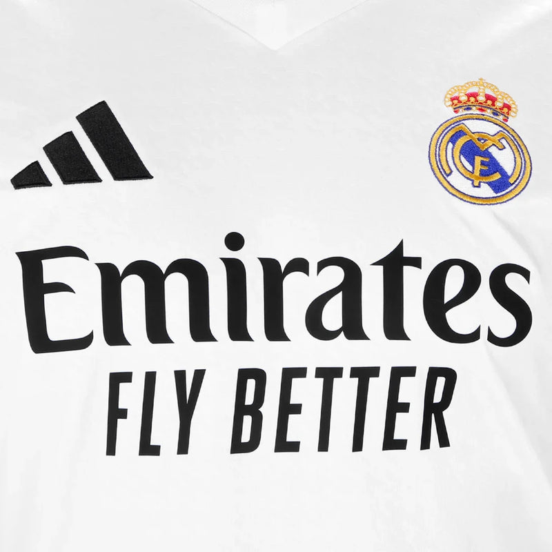 Camisa Real Madrid Home 24/25 Manga Larga - Blanco