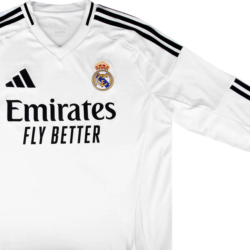 Camisa Real Madrid Home 24/25 Manga Larga - Blanco